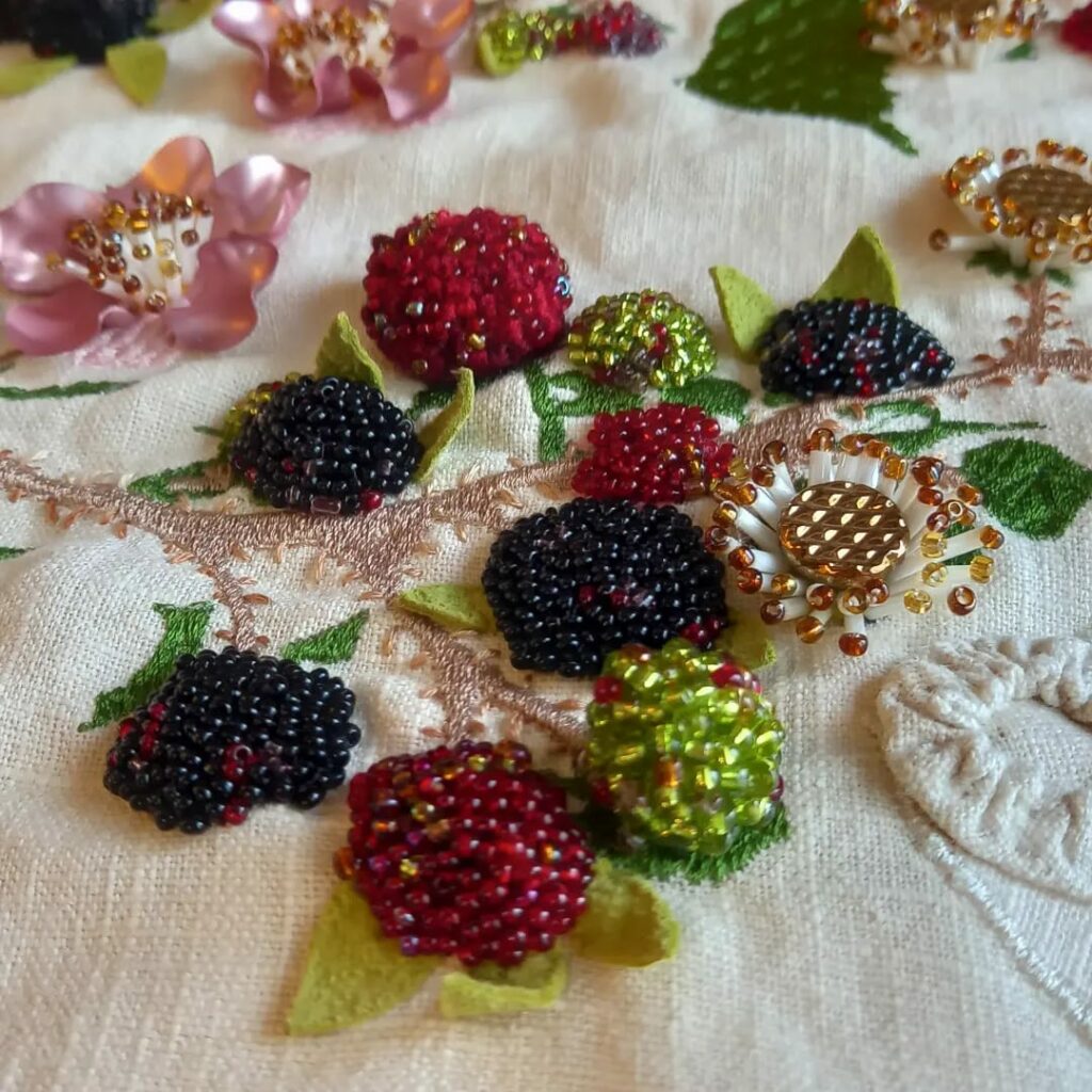 Blackberry & Helenium Cushion